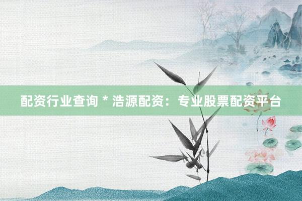 配資行業(yè)查詢 * 浩源配資：專業(yè)股票配資平臺(tái)